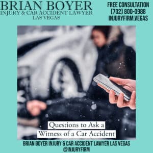 Questions to ask a witness of a car accident