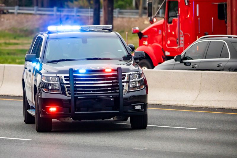 Nevada Rolling Roadblock Cop Drives Zigzag on the freeway