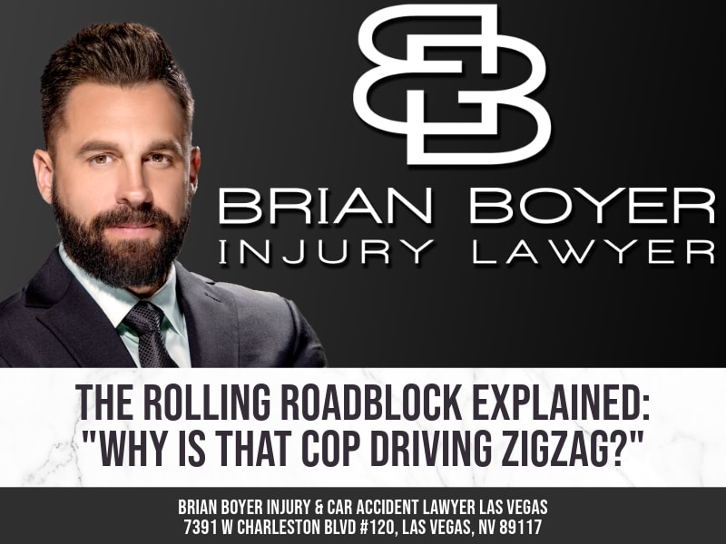 Why do police cars drive zigzag on the freeway