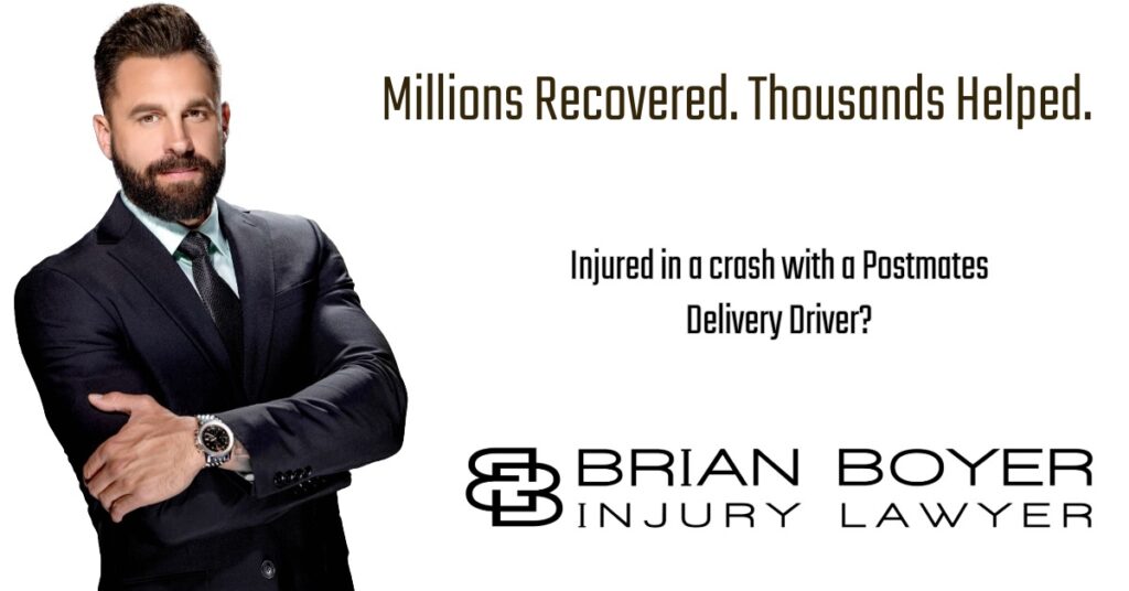 car accident with postmates driver